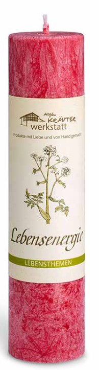 Lebensenergie Kerze – Heilkräuterkerze von der Allgäu Kräuterwerkstatt