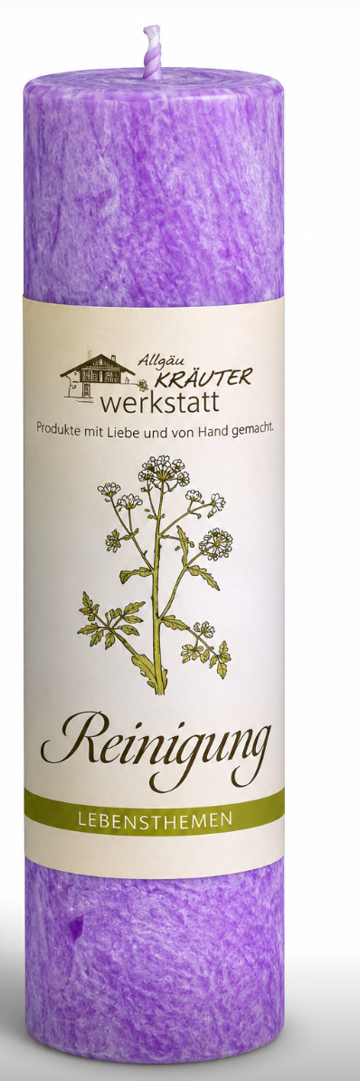 Reinigung Kerze – Heilkräuterkerze von der Allgäu Kräuterwerkstatt