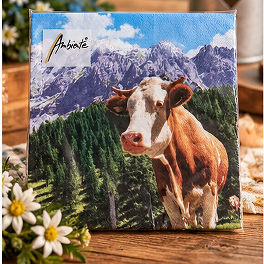 Servietten Alpenkuh, 20 Stück