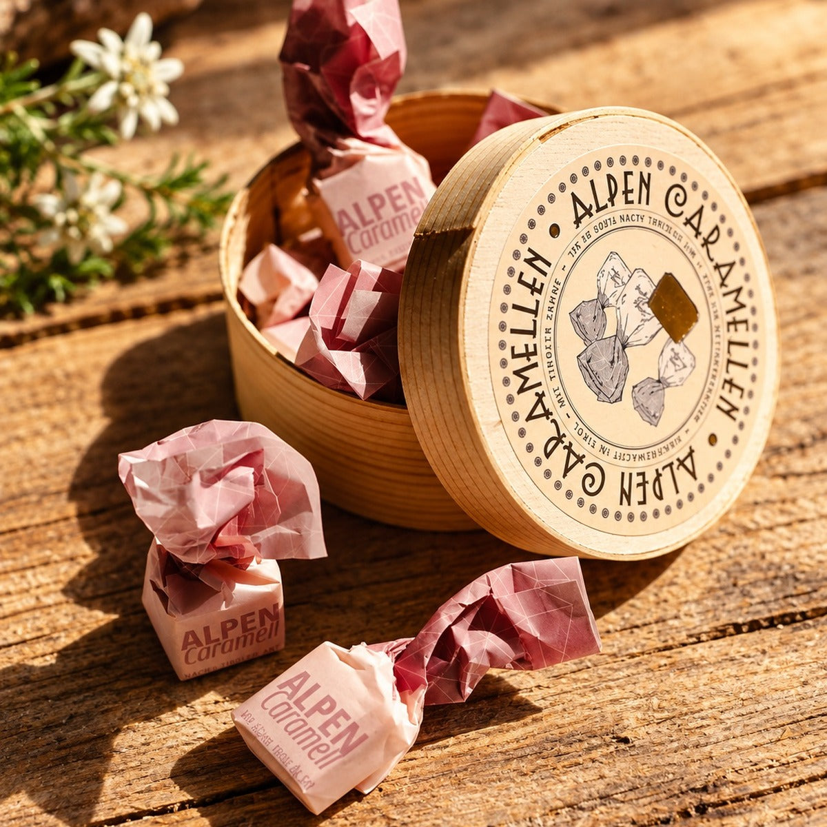 Alpen Caramellen mit Alpen Fleur de Sel