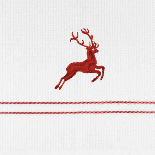 Geschirrtuch Hirsch Rot