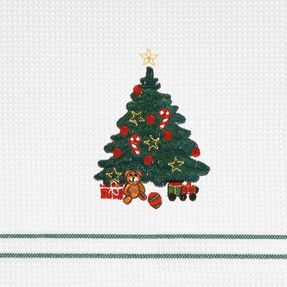 Geschirrtuch Weihnachtsbaum mit Teddy
