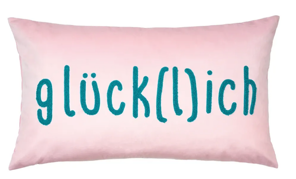 Kissen "glück(l)ich"