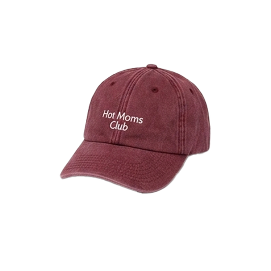Vintage Cap "Hot Moms Club Weinrot"