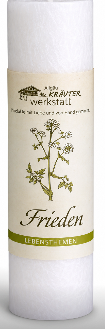 Frieden Kerze – Heilkräuterkerze von der Allgäu Kräuterwerkstatt
