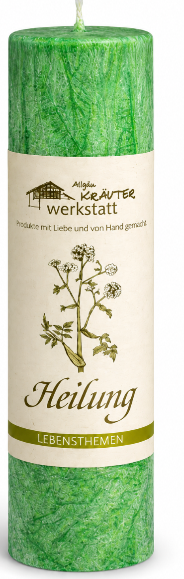 Heilung Kerze – Heilkräuterkerze von der Allgäu Kräuterwerkstatt