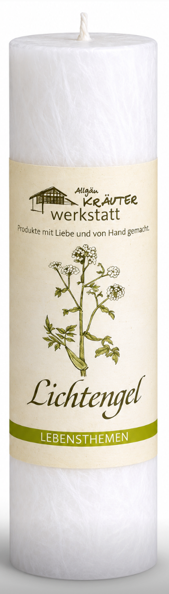 Lichtengel Kerze – Heilkräuterkerze von der Allgäu Kräuterwerkstatt