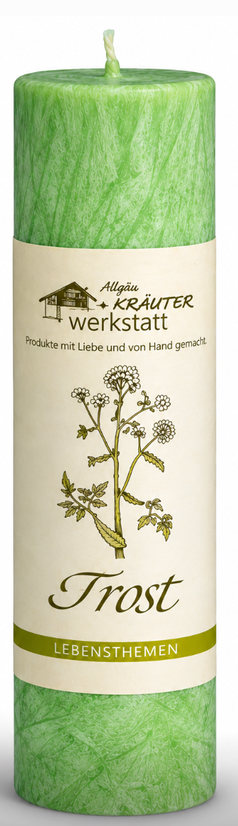 Trost Kerze – Heilkräuterkerze von der Allgäu Kräuterwerkstatt