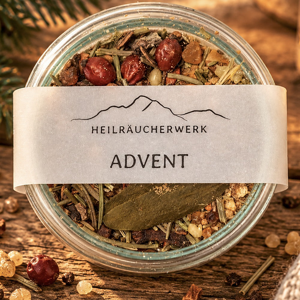 Räuchermischung Advent von Heilräucherwerk im Glasdöschen