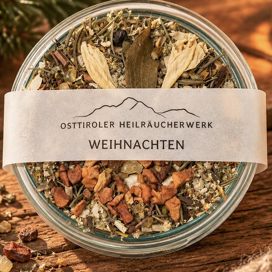 Räuchermischung Weihnachten von Heilräucherwerk im Glasdöschen