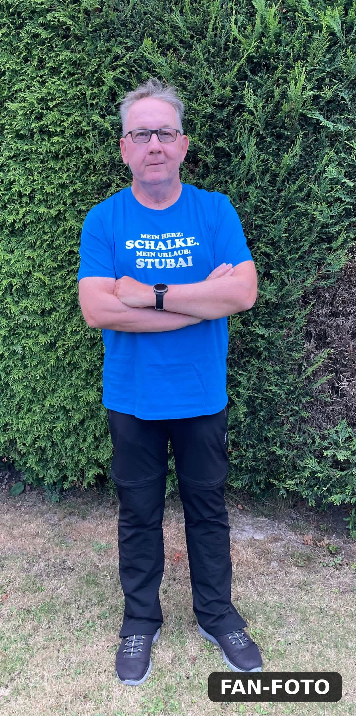 T-Shirt "Mein Herz Schalke. Mein Urlaub Stubai"