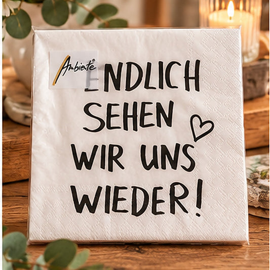 Servietten Endlich sehen wir uns wieder, 20 Stück